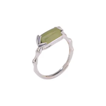 Royal Heaven's Choice Rings Pale Greenish White Jade Unisex