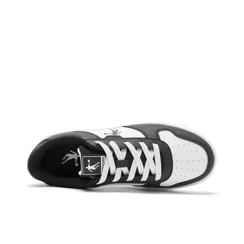 QIAODAN Anti-Slip And Wear-Resistant Breathable Low-Top Skateboard Shoes Women's White Black-4