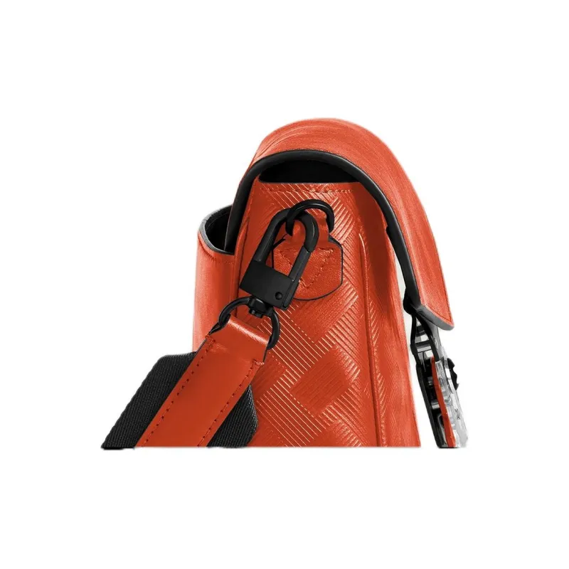 MONTBLANC Leather Envelope Bag, Shoulder Bag, Crossbody Bag Men's Bell Pepper Red-4