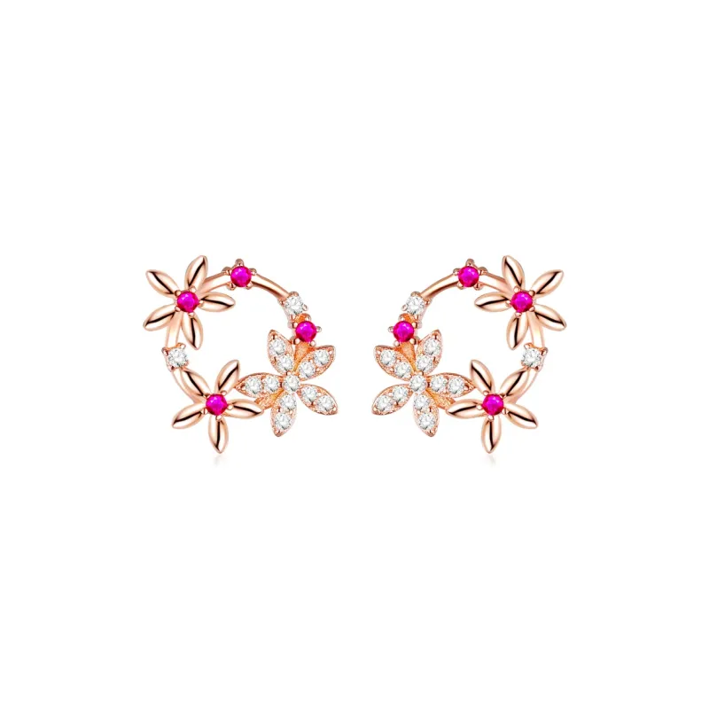 CENTURY&KINDLE S925 Silver Stud Earrings Women's-3