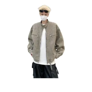 Fakeyoung Denim Jacket Unisex Gray