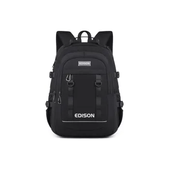 EDISON Repellent Oxford Cloth Backpack Regular Unisex Black/Dark Blue