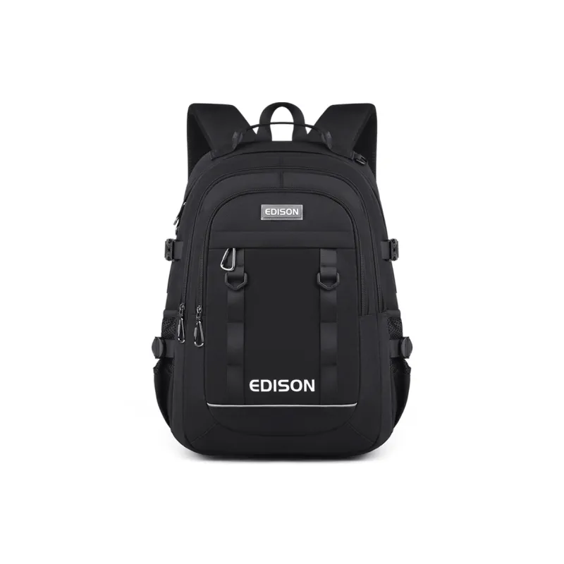 EDISON Repellent Oxford Cloth Backpack Regular Unisex Black/Dark Blue-0