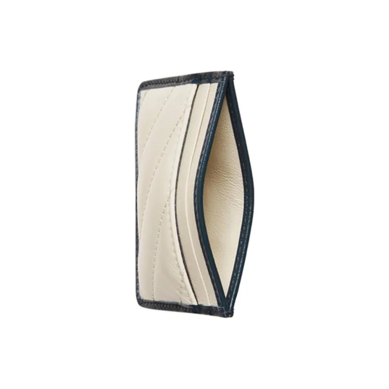 GUCCI Marmont Leather Card Holder With Clip Women's White-3