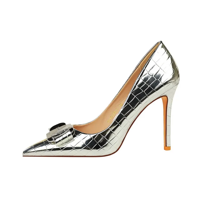 Dunnu Slim Heel High Heels 10CM Women's-4