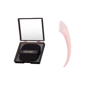 GECOMO Eyebrow Shaping Combo+Oil Absorbing Paper Combo, Oil Absorbing Paper With Built in Mirror Powder Puff