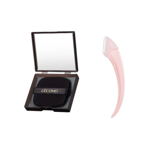 GECOMO Eyebrow Shaping Combo+Oil Absorbing Paper Combo, Oil Absorbing Paper With Built in Mirror Powder Puff