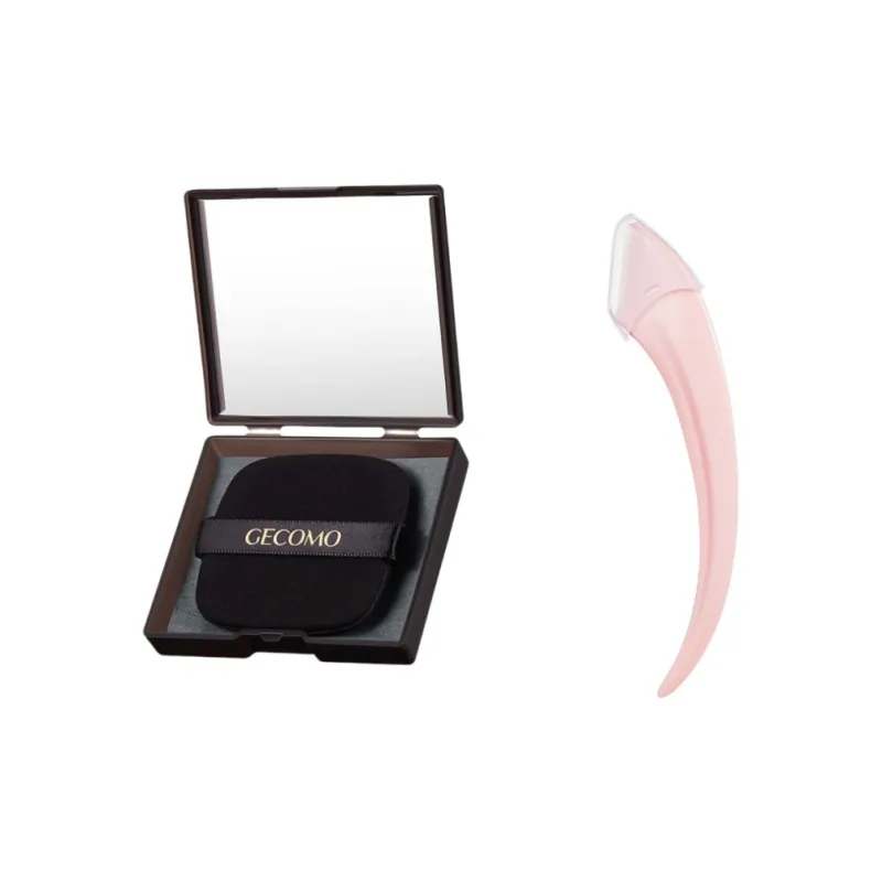 GECOMO Eyebrow Shaping Combo+Oil Absorbing Paper Combo, Oil Absorbing Paper With Built in Mirror Powder Puff-0