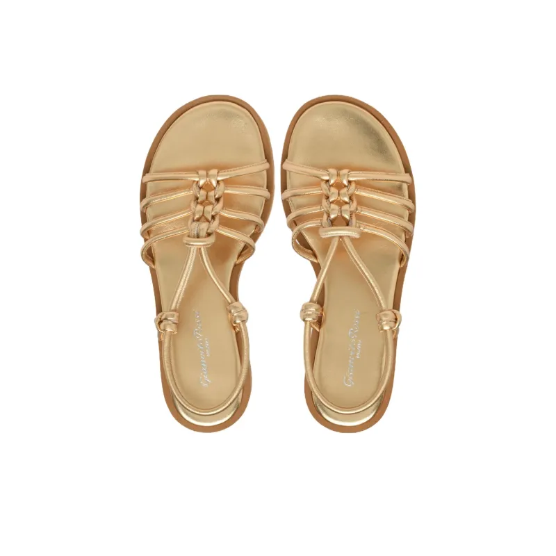 GIANVITO ROSSI Hebe One Strap Sandals 5cm Women's Gold-3