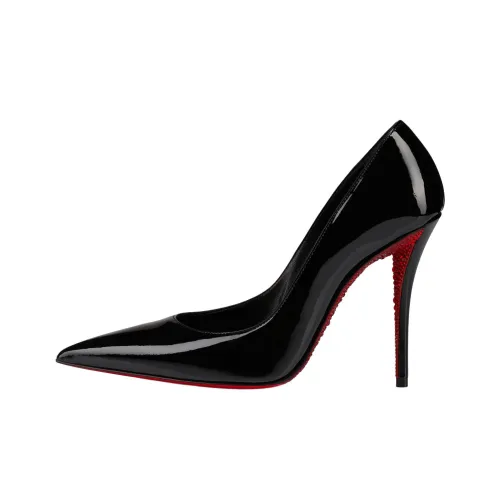Christian Louboutin Miss Z Suola Strass 100mm Pump Black Patent Calf Leather Women's