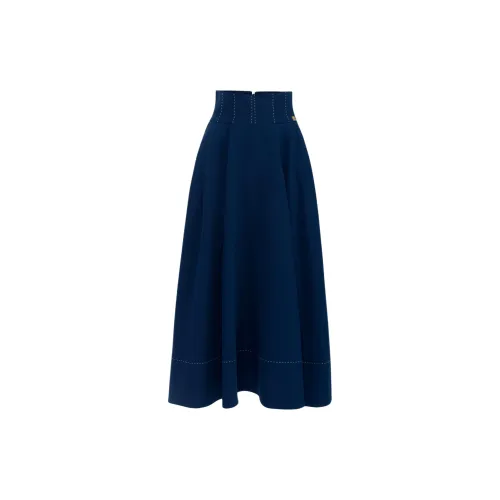Elisabetta Franchi Crêpe Flared Skirt