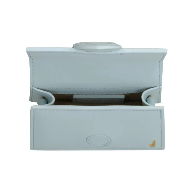Jacquemus Cow Leather Shoulder Bag, Crossbody Bag Mini Women's Light Blue-4