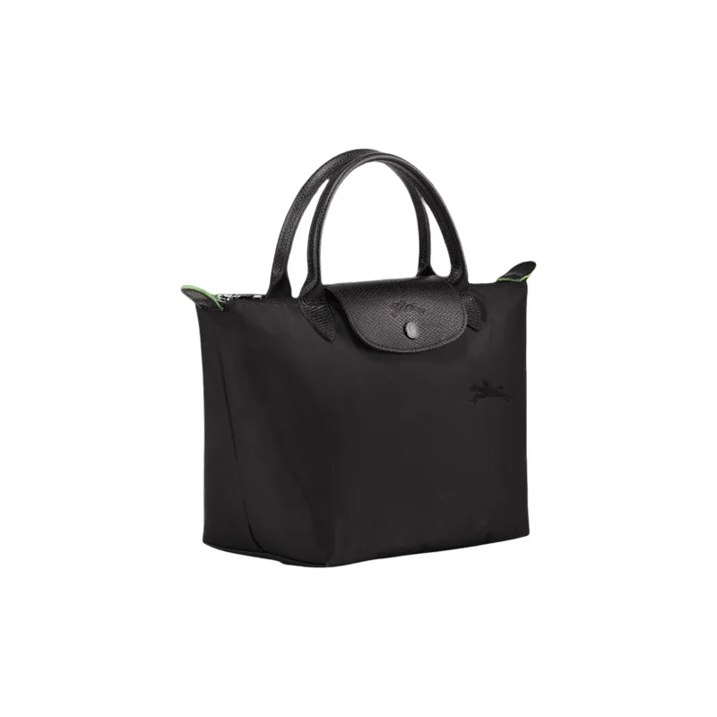 LONGCHAMP Le Pliage Green Recycled Canvas Dumpling Bag Handbag Trumpets Women's Black-1