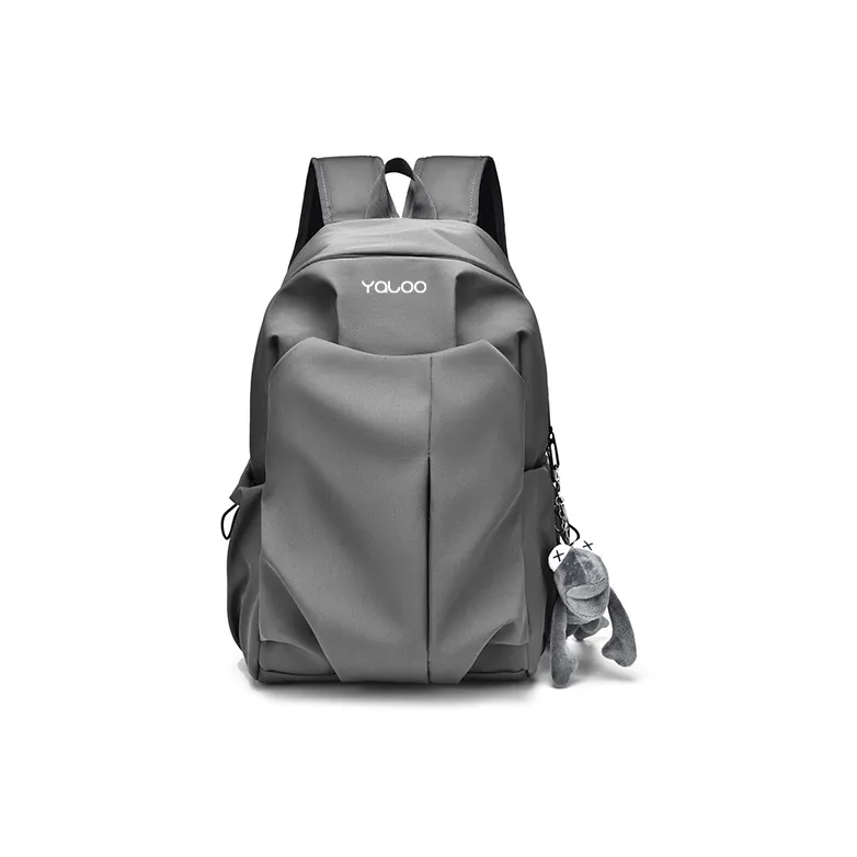 Yalu Nylon Backpack Travel Bag Laptop Bag Unisex Black/White/Red/Gray-8