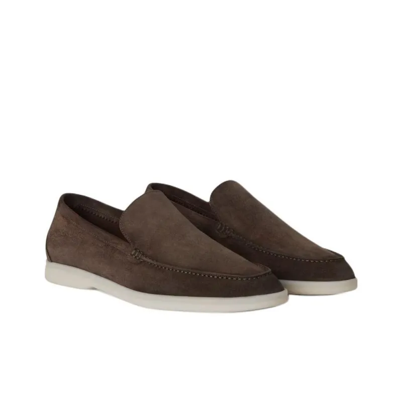 Loro Piana Summer Walk Loafers Men's Warm Gray-2