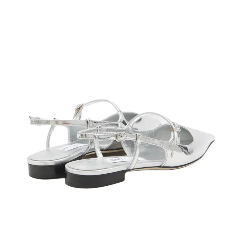 Jimmy Choo Didi Casual Single Shoes Women's Silver-4
