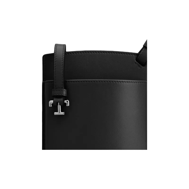 TOD'S Calfskin Cell Phone Pouch Medium Size Men's Black-3