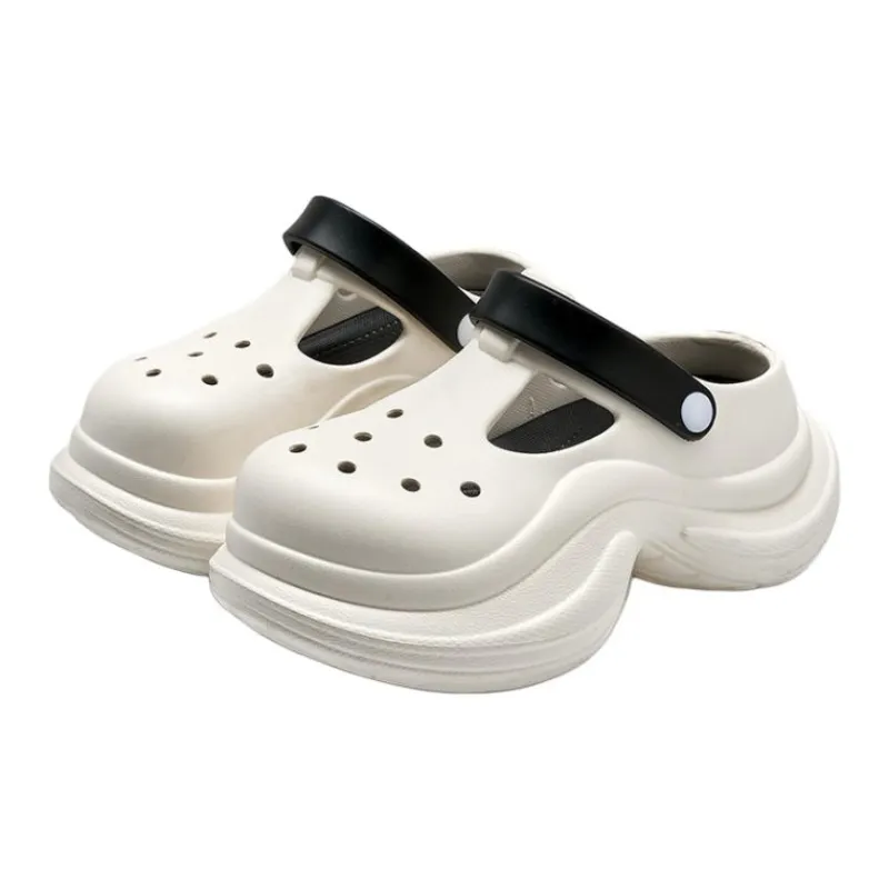 Yu Pu Clogs Summer Platform Squashy And Bouncy Feeling Slippers Slip Resistant Odor Resistant Closed Toe EVA Slippers-1
