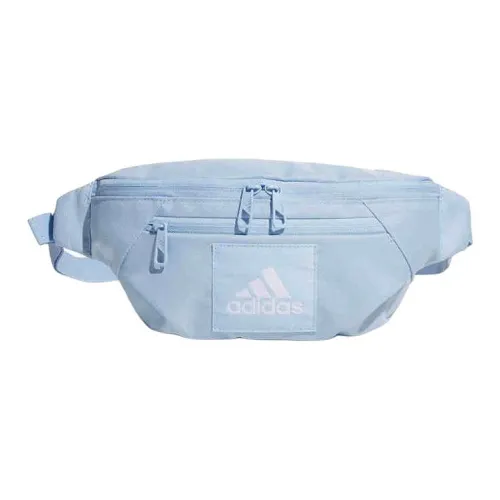 Adidas Polyester One Shoulder Crossbody Fanny Pack Unisex Light Blue