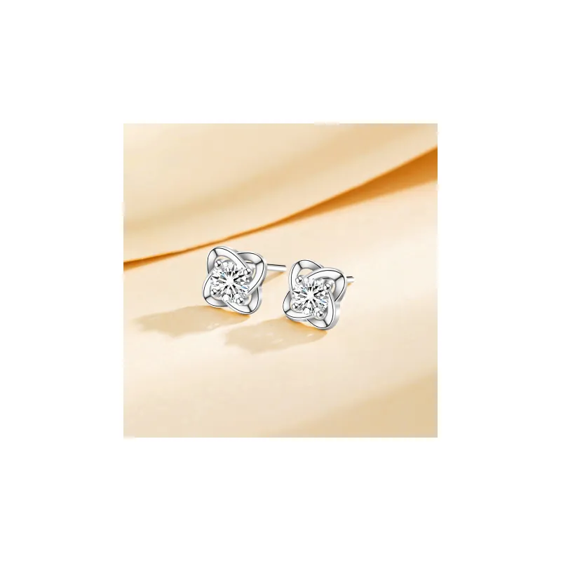 MOLADY 999 Fine Silver Stud Earrings Women's-2