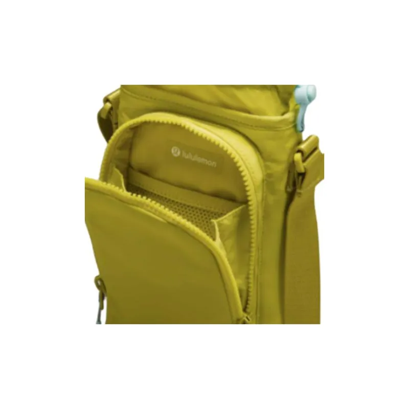 Lululemon Waterproof Fabric Shoulder Bag, Crossbody Bag Unisex Yellow-3