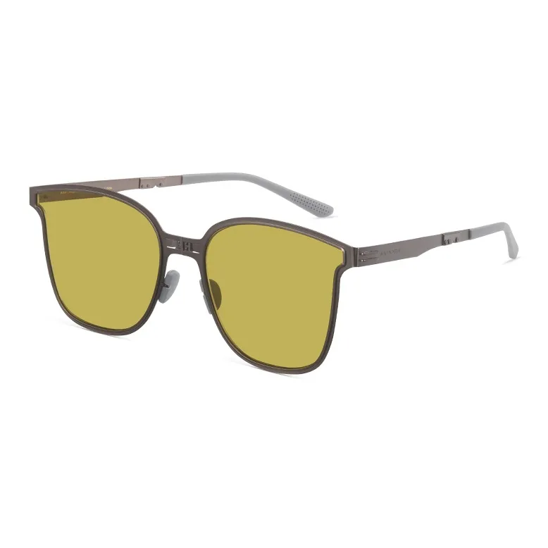 MUJOSH Metal Square Versatile Stylish Sunglasses Unisex Black-12
