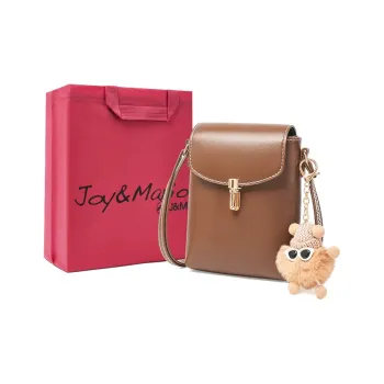 Joy&Mario Synthetic Leather Shoulder Bag Regular Women's Brown/Classic Black