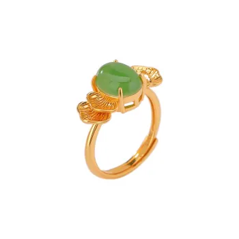 Royal Heaven's Choice Hetian Jade Rings Jasper Unisex