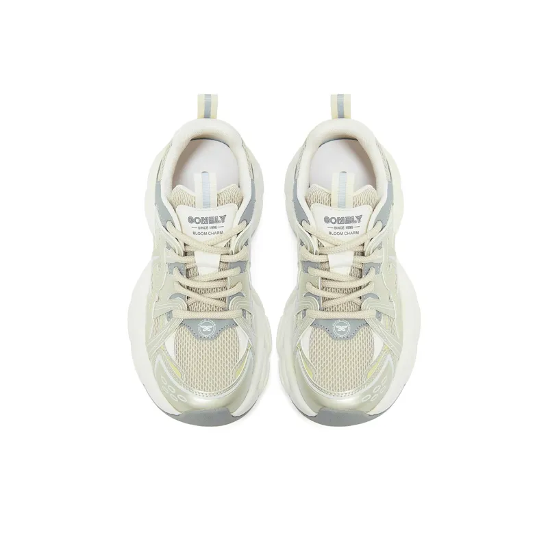 COMELY Chunky Sneakers Women's Low Top Silver/Gold-8