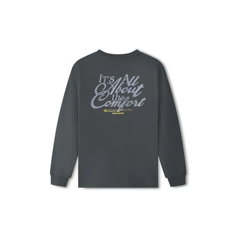 Skechers Sports Life Collection T-Shirt Unisex Oyster Black-1