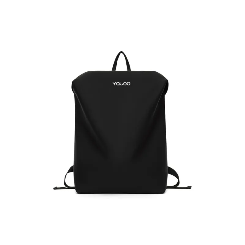 Yalu Nylon Backpack Regular Unisex Black/White/Yellow-0