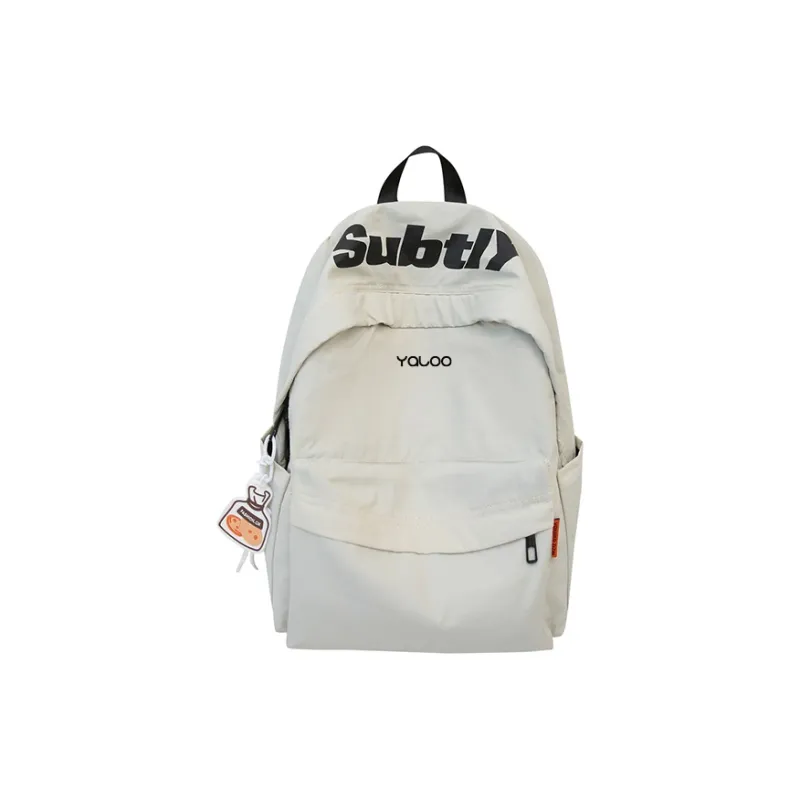 Yalu Nylon Backpack Laptop Bag Regular Unisex Black/White/Khaki/Green/Purple-1