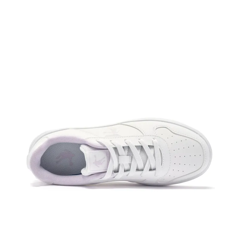 QIAODAN Anti-Slip And Wear-Resistant Breathable Low-Top Skateboard Shoes Women's White-4