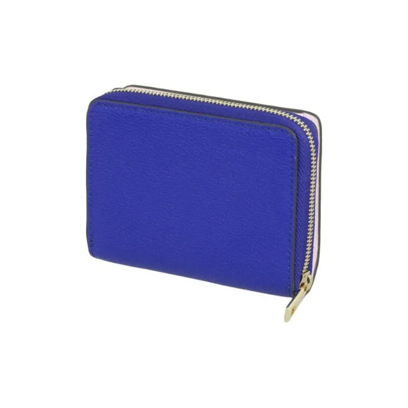 Furla Magnolia Leather Wallet Small Size Women's Blue & Pink-2