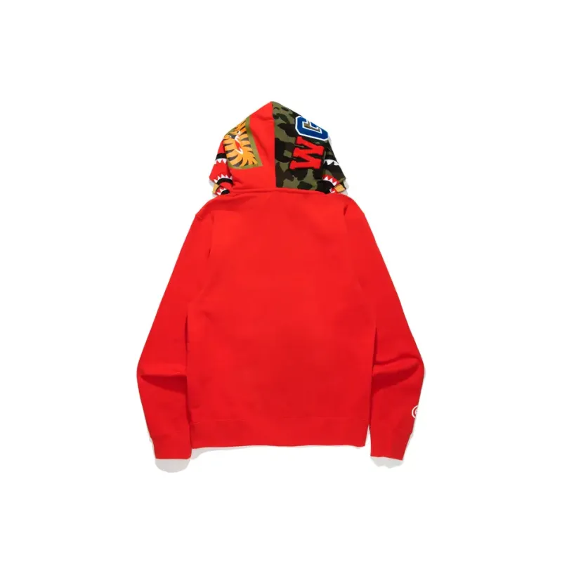 Bape Shark Full Zip Camo Sleeve Hoodie-4