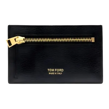 TF Leather Card Holder Men's Black
