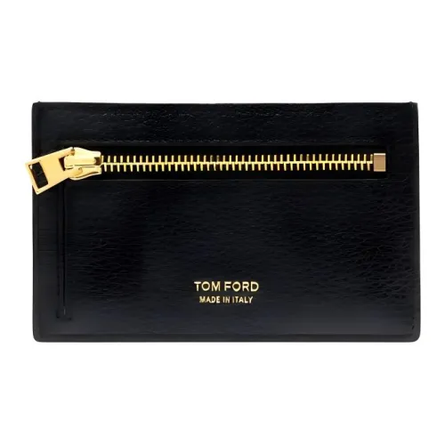 TF Leather Card Holder Men's Black