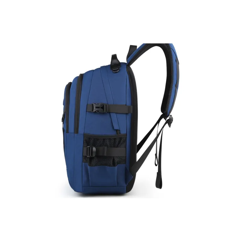 EDISON Repellent Oxford Cloth Backpack Regular Unisex Black/Dark Blue-6