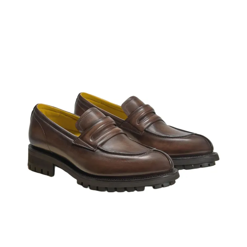 BERLUTI New Oslo Venezia Loafers Men's Brown-2