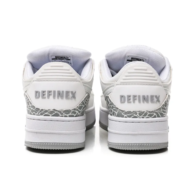 DEFINEX Low-Top Skateboard Shoes Unisex White-3