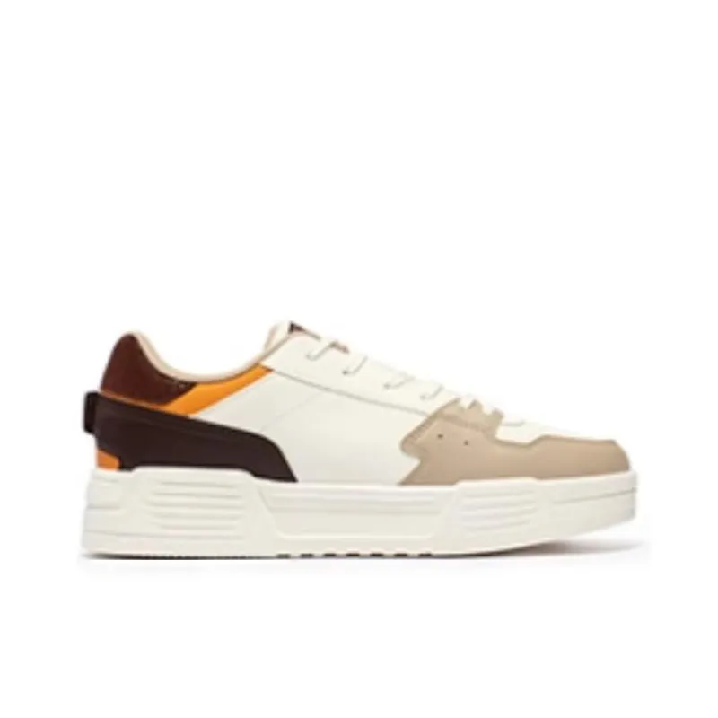 361° Anti Slip Wear Resistant Low Top Skateboard Shoes Men's White Brown Black-1