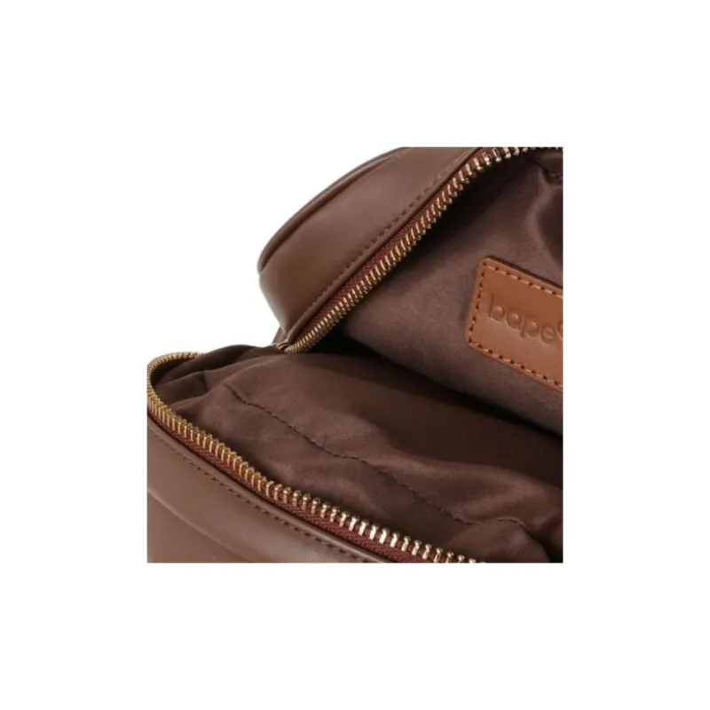 A BATHING APE Synthetic Leather Shoulder Bag Women's Brown-4