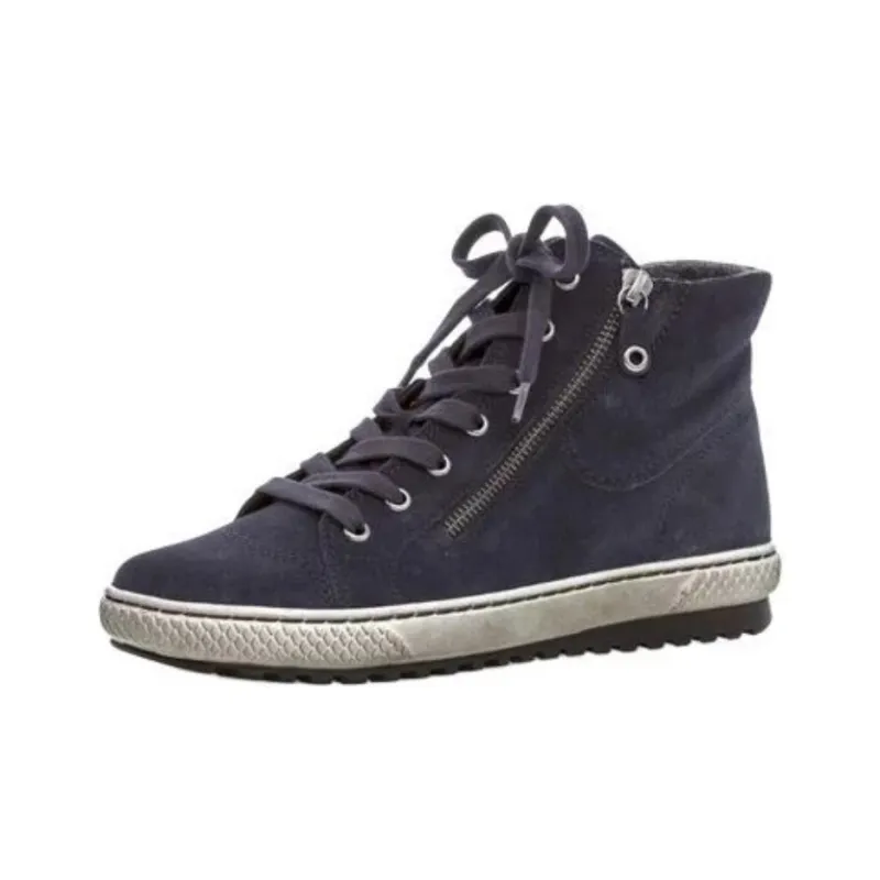 Gabor Fashion High-Top Casual Shoes Women's Blue-2