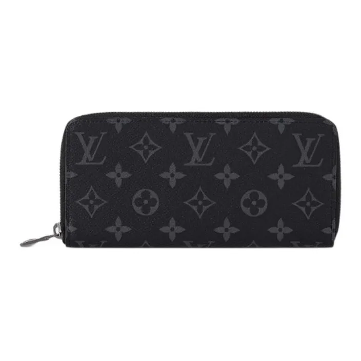 LOUIS VUITTON Monogram Eclipse Canvas Wallet Women's Gray-0