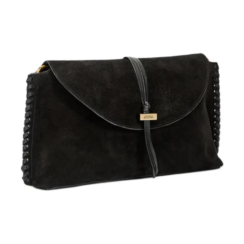 ISABEL MARANT Cow Leather Shoulder Bag Women's Black-1