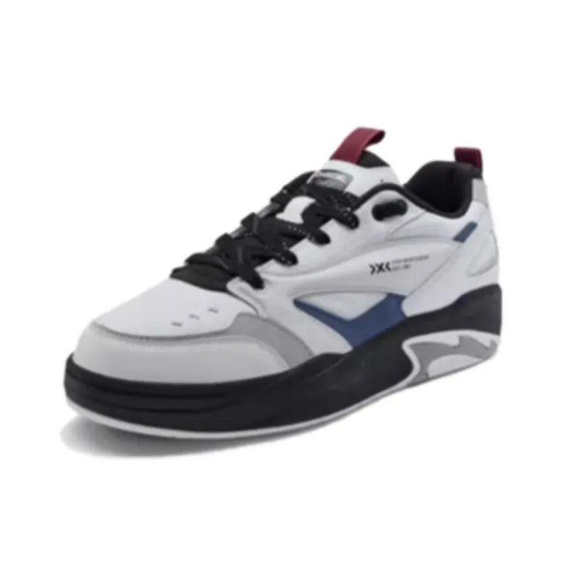 XTEP Fireworks Cushioning Wear Resistant Low Top Skateboard Shoes Men's Black Gray Color-1