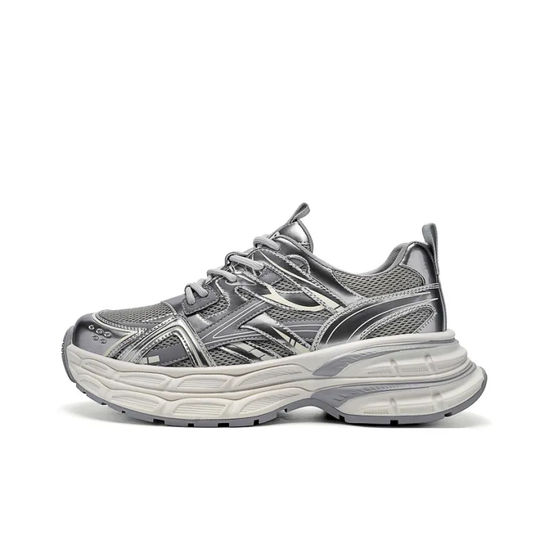 JEEP SPIRIT Chunky Sneakers Men Low Top Bright Sand Silver-0