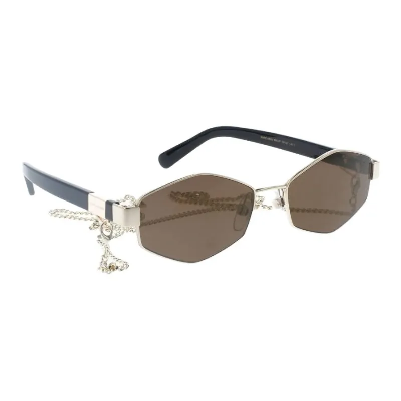 MARC JACOBS Metal Irregular Shape Sunglasses Women's Gold-2