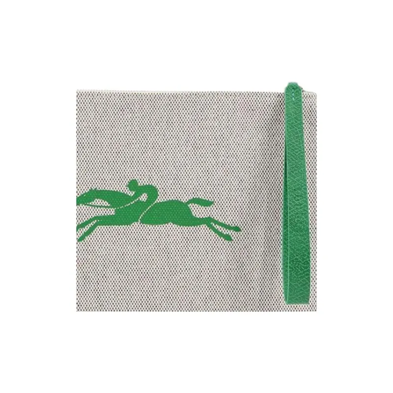LONGCHAMP Logo Printed Zipped Clutch Bag-2