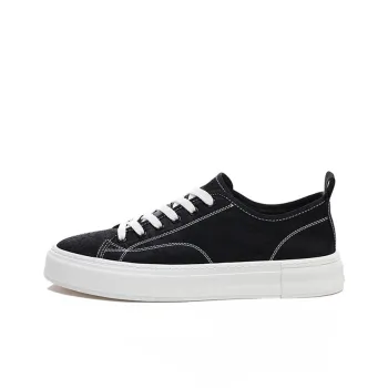 Ruomini Low-Top Canvas Shoes Men's Black